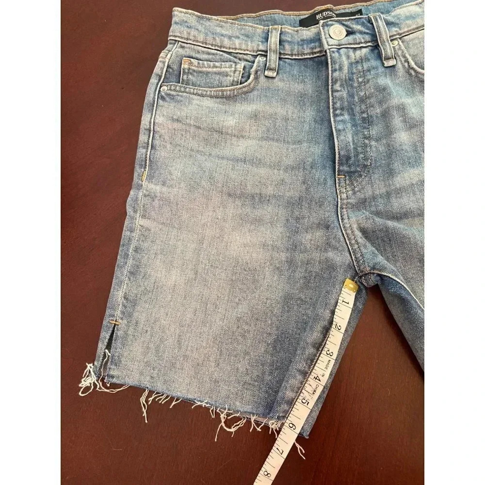 Hudson NWOT Hana Mini Denim Biker Shorts Size 27 NWOT - Picture 10 of 11